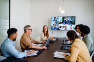 A,lively,and,productive,team,meeting,is,captured,where,colleagues